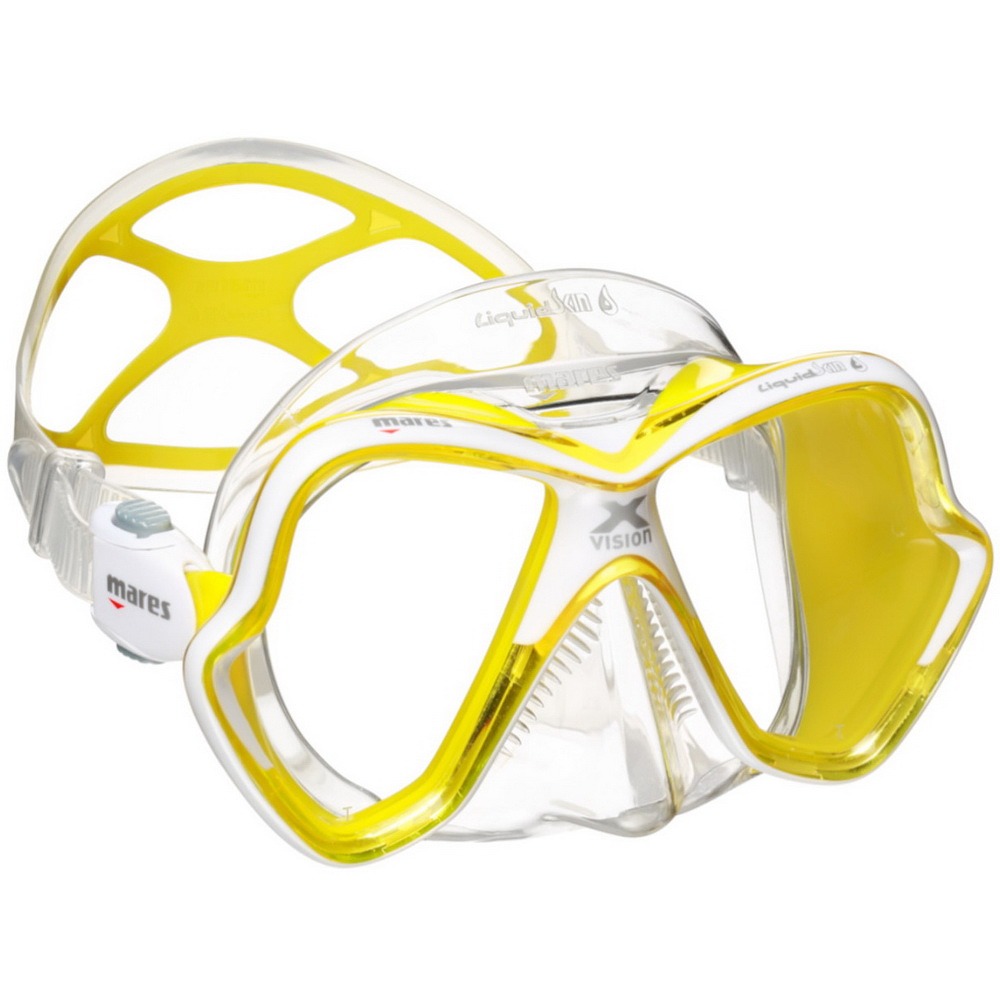 X-VISION ULTRA LIQUIDSKIN potápačská maska číre / transparentná / žltobiela - CL YLW-CL