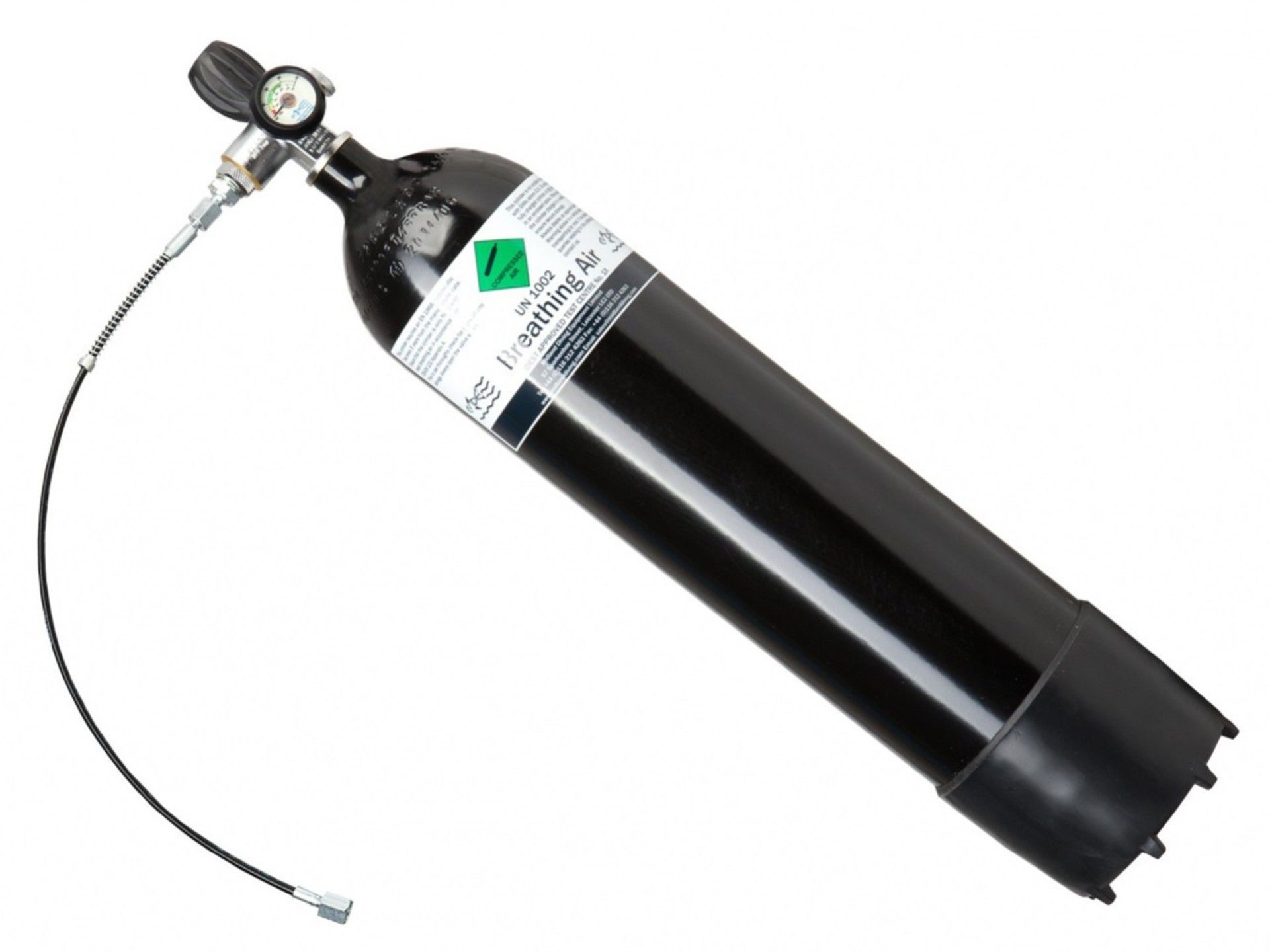 7 l tlaková fľaša oceľová - 300 bar s ventilom a hadicou