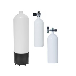 10 l potápačská fľaša oceľová konkávna - 230 bar, 178 mm, konkávna, ventil podľa výberu - obrázek
