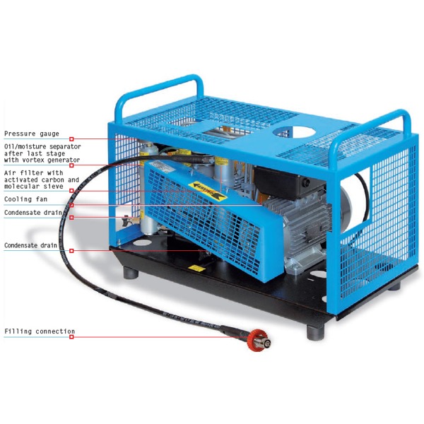 Vysokotlaký kompresor Coltri MCH-6 / EM COMPACT - jednofázový elektromotor