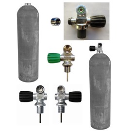 S80 fľaša tlaková hliníková natural 11,1 l - 207 bar, ventil podľa výberu - obrázek