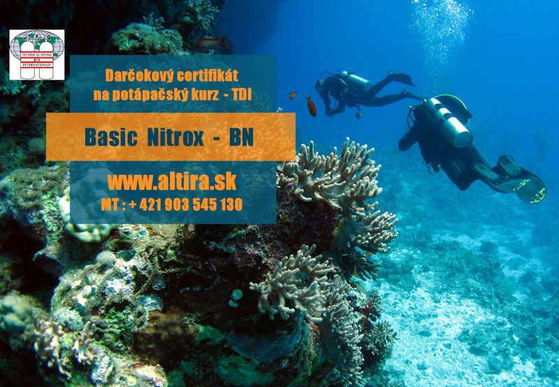 Darčekový certifikát BASIC NITROX