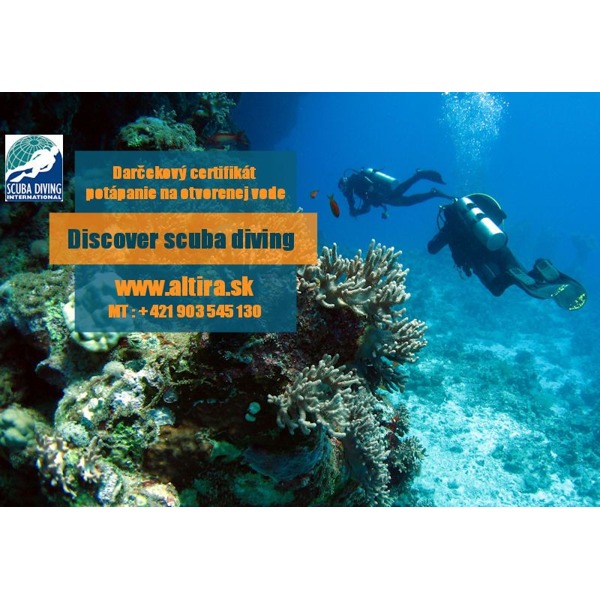 Darčekový certifikát DISCOVER SCUBA DIVING