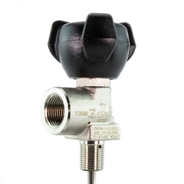 Ventil Argon  M18x1,5 , DIN G5/8 - inline, 300 bar