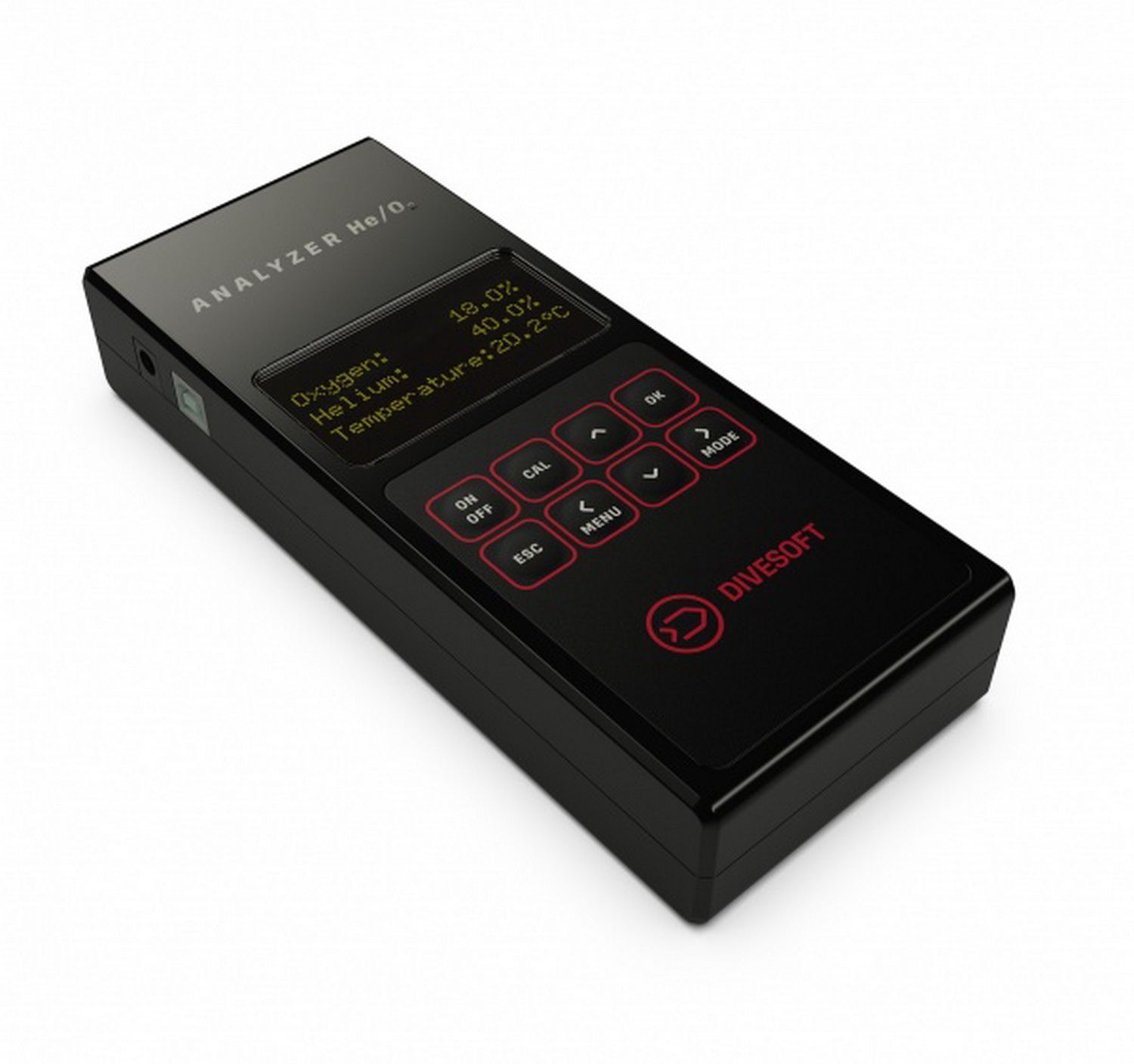 ANALYZER HE/O2 with simply flow limiter 