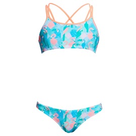 Dievčenské plavky Criss Cross Two Piece Pastel Paradise - obrázek