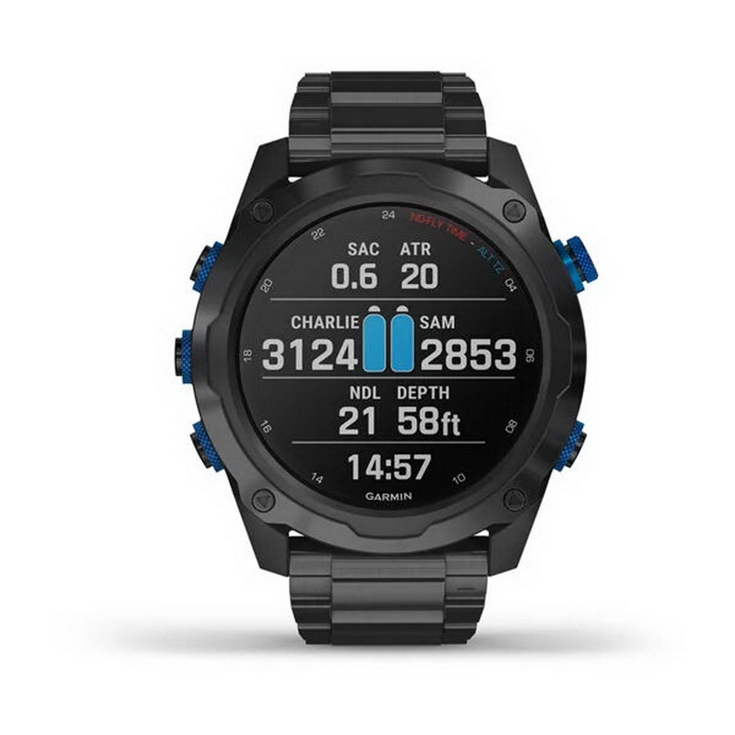 Počítač Descent™ Mk2i Sapphire Gray, DLC Titanium Band + T1  - obsolete 