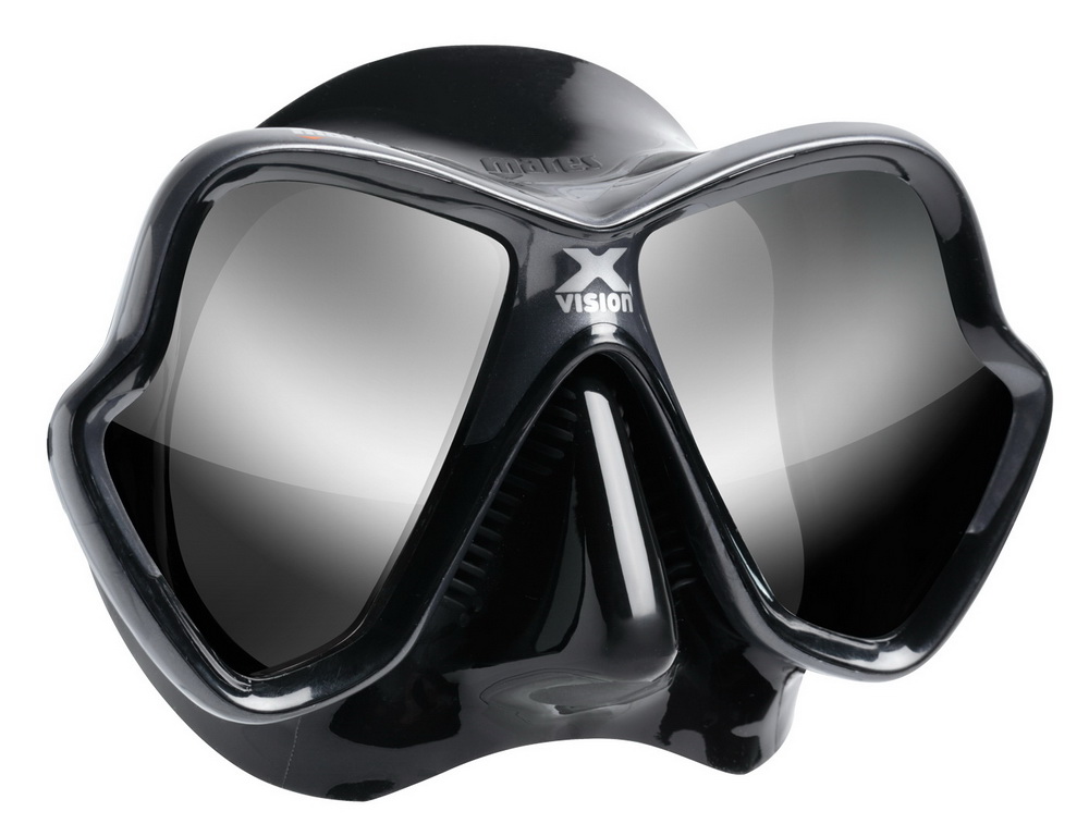 X-VISION ULTRA LIQUIDSKIN MIRRORED potápačská maska strieborná farba, čierny silikón