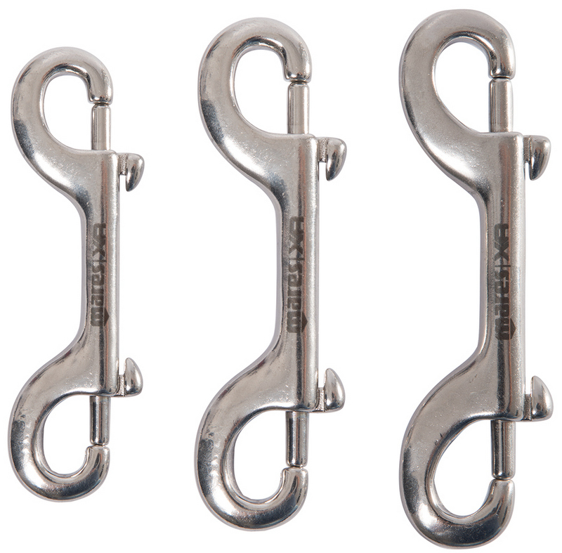 Karabínka DOUBLE ENDER - nerezová oceľ - 90-100-120 mm