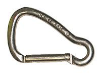 Karabína Inox spring - clip s bočným otváraním 100 mm / 4