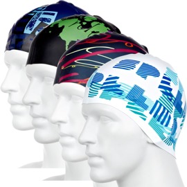 Plavecká čiapka Slogan Print Cap - obrázek