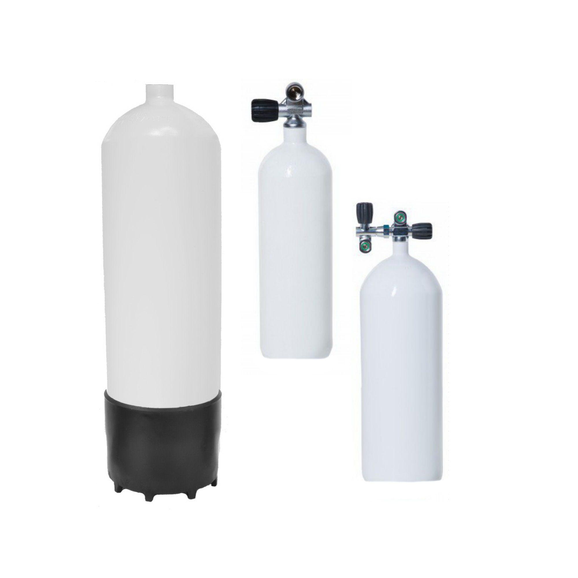 10 l potápačská fľaša oceľová konkávna - 230 bar, 178 mm, konkávna, ventil podľa výberu